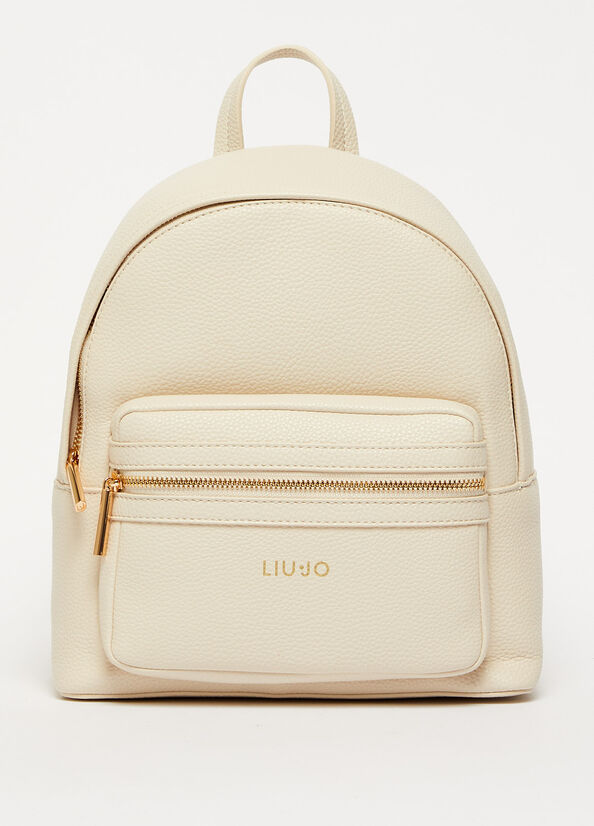 Beige Women\'s Liu Jo With Logo Backpacks | BXT-126958