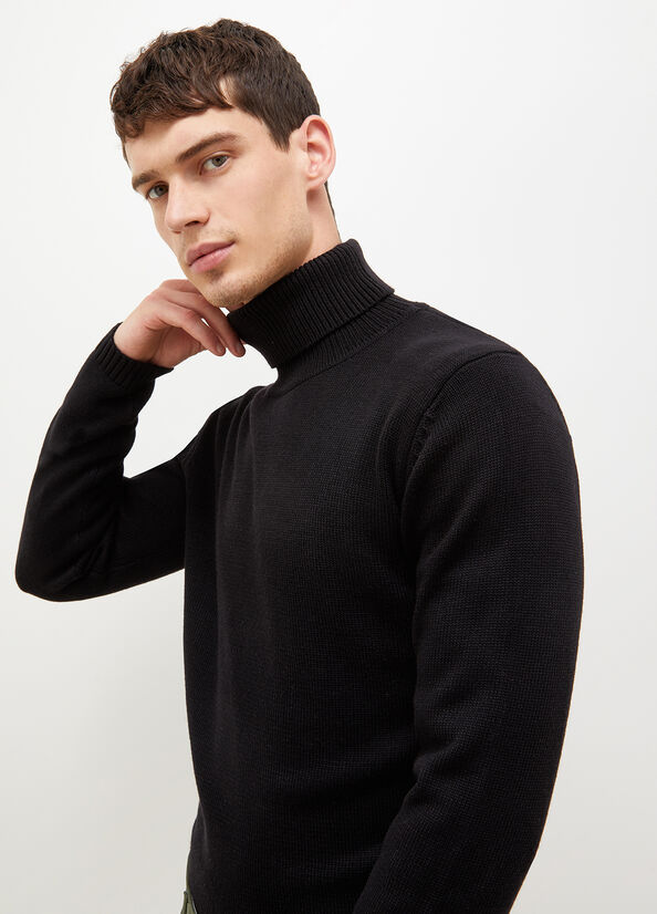 Black Men's Liu Jo Cotton And Sweaters | NMA-435760