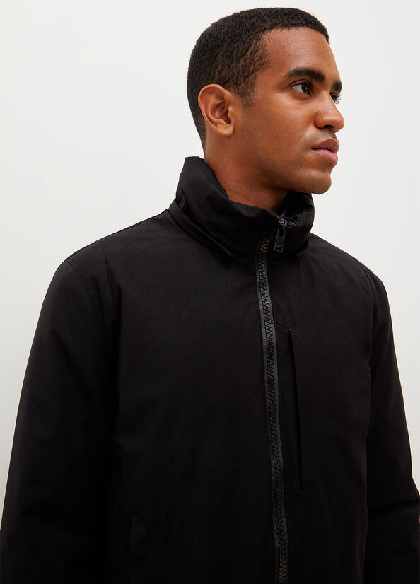 Black Men's Liu Jo Padded With Hood Jackets | TVS-179645