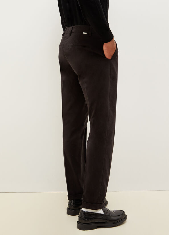 Black Men's Liu Jo Regular Fit Chinos Pants | JAP-921478