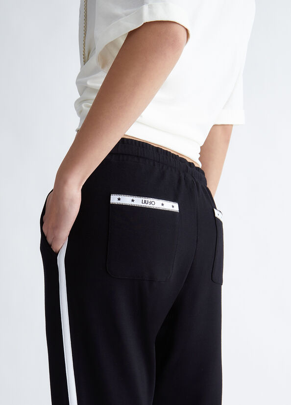 Black / White Women's Liu Jo Jogging Pants | TUR-634278