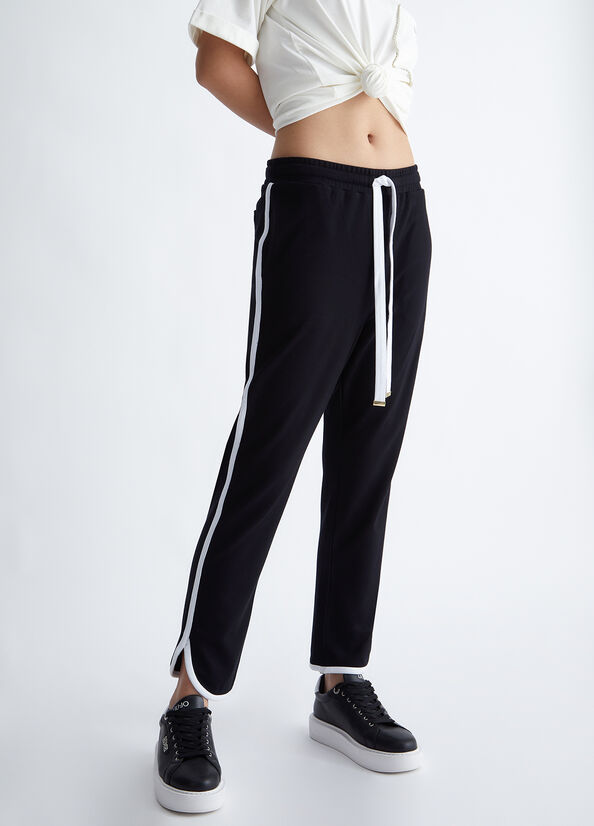 Black / White Women\'s Liu Jo Jogging Pants | TUR-634278