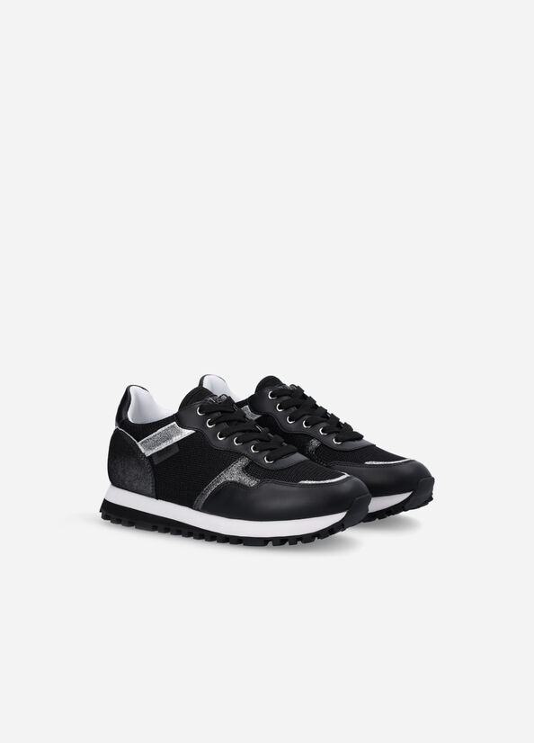 Black Women's Liu Jo Brighty Mesh Sneakers | BYJ-390178