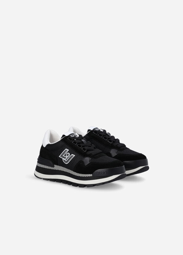 Black Women's Liu Jo Brighty Mesh Sneakers | KFY-482176