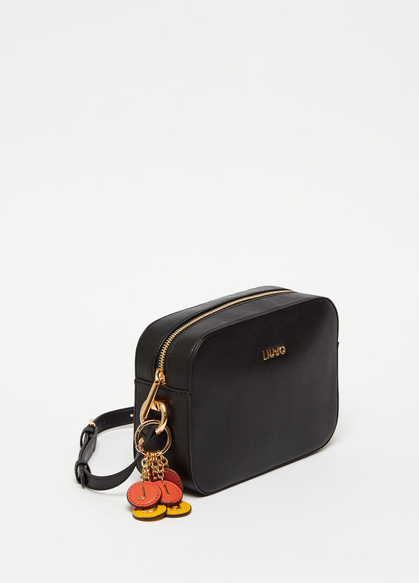 Black Women's Liu Jo Crossbody With Charm Crossbody Bags | HEJ-617328