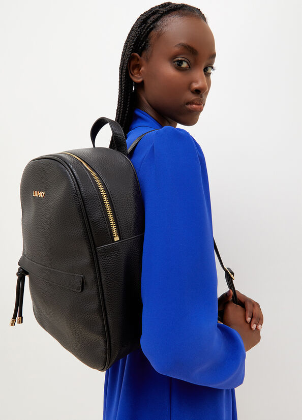 Black Women\'s Liu Jo Eco-Friendly Backpacks | YGN-521078