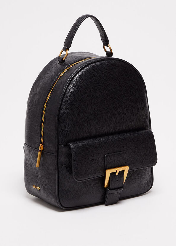 Black Women's Liu Jo Eco-Friendly Backpacks | ZUB-065431