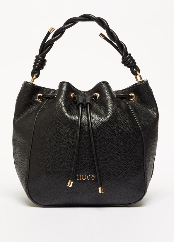 Black Women's Liu Jo Eco-Friendly Bucket Bags | EJA-735492