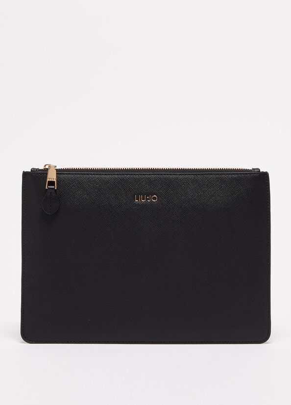 Black Women\'s Liu Jo Eco-Friendly Clutch Bag | PWE-360152