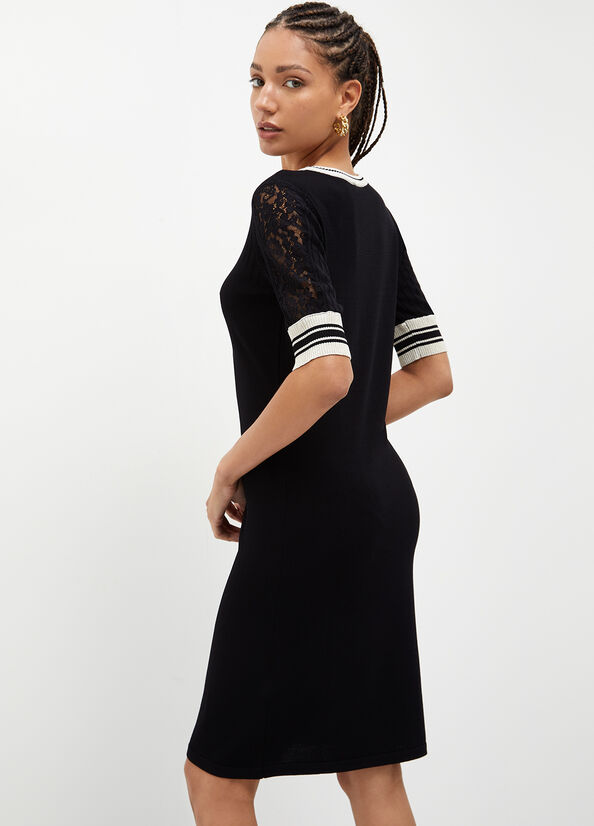 Black Women's Liu Jo Eco-Friendly Knit Dress | FHV-218597