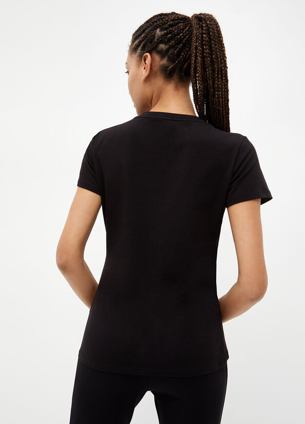 Black Women's Liu Jo Eco-Friendly T Shirts | SVZ-902314