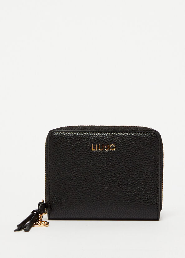 Black Women\'s Liu Jo Eco-Friendly With Charm Wallets | EOR-096482