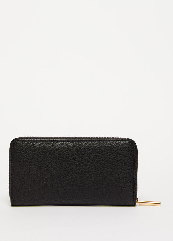 Black Women's Liu Jo Eco-Friendly Zip-Around Wallets | SBE-820634