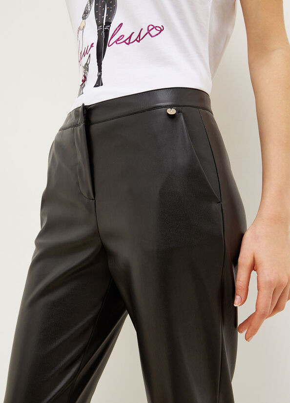 Black Women's Liu Jo Fabric Pants | VCM-762108