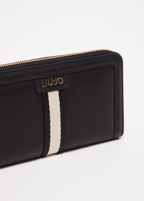 Black Women's Liu Jo Large Eco-Friendly Wallets | GVO-193275