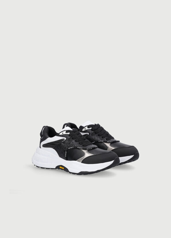 Black Women's Liu Jo Powered By Vibram Sneakers | FKN-598462