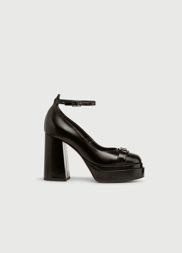 Black Women's Liu Jo Pumps With Wide High Heels | ADV-315042