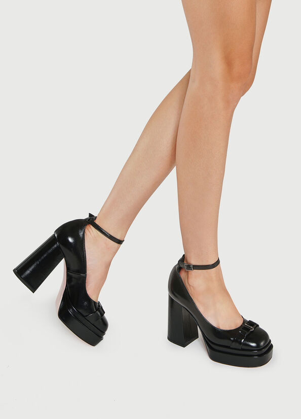 Black Women\'s Liu Jo Pumps With Wide High Heels | ADV-315042