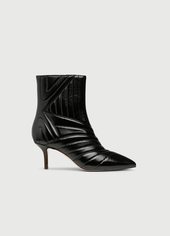 Black Women's Liu Jo Quilted With Heel Ankle Boots | NYG-368751