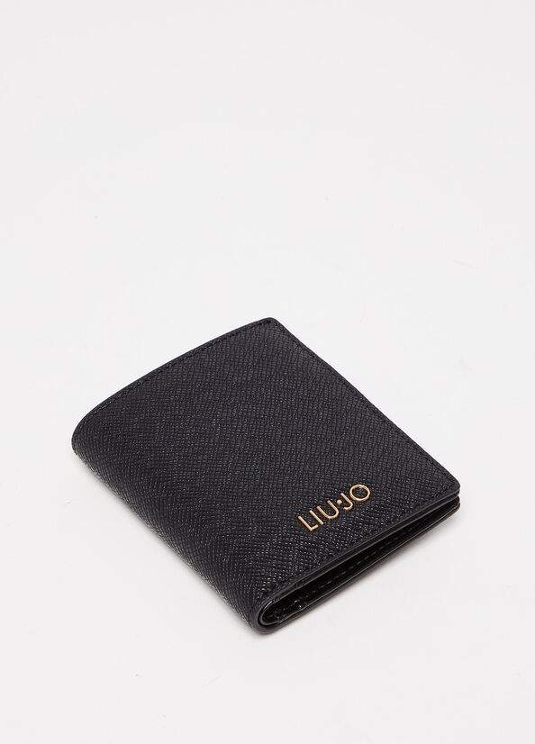 Black Women's Liu Jo Small With Logo Wallets | PYF-792143