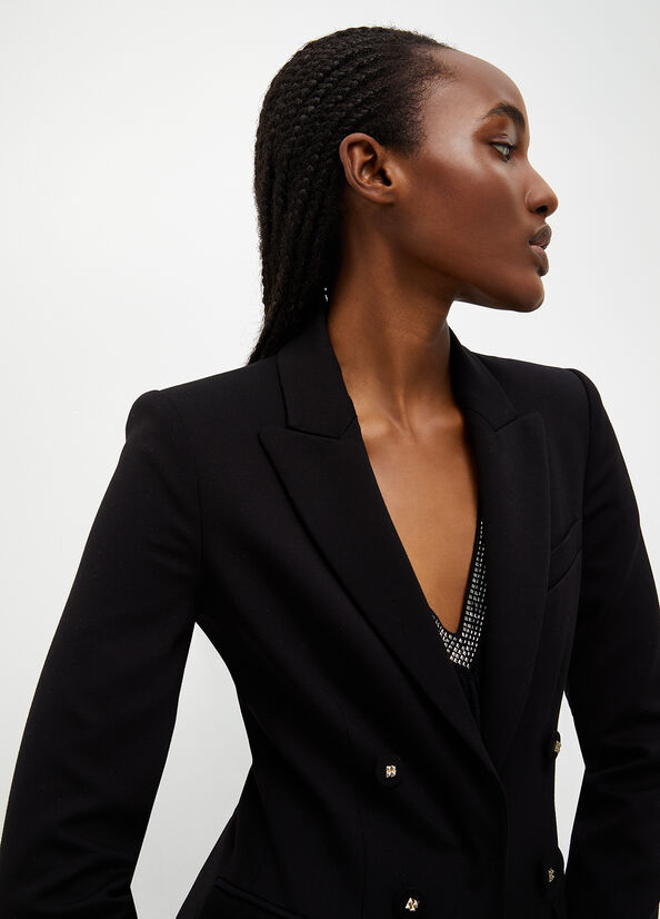 Black Women's Liu Jo Stretch Blazer Jackets | JIQ-509213