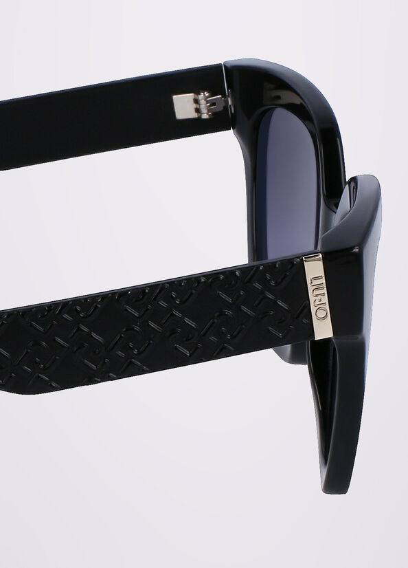 Black Women's Liu Jo With 3d Pattern Sunglasses | RQZ-271869