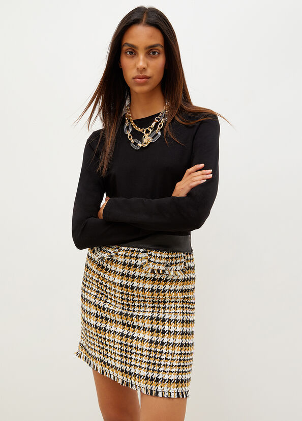 Black Women\'s Liu Jo With Bouclè Houndstooth Dress | UKH-059437