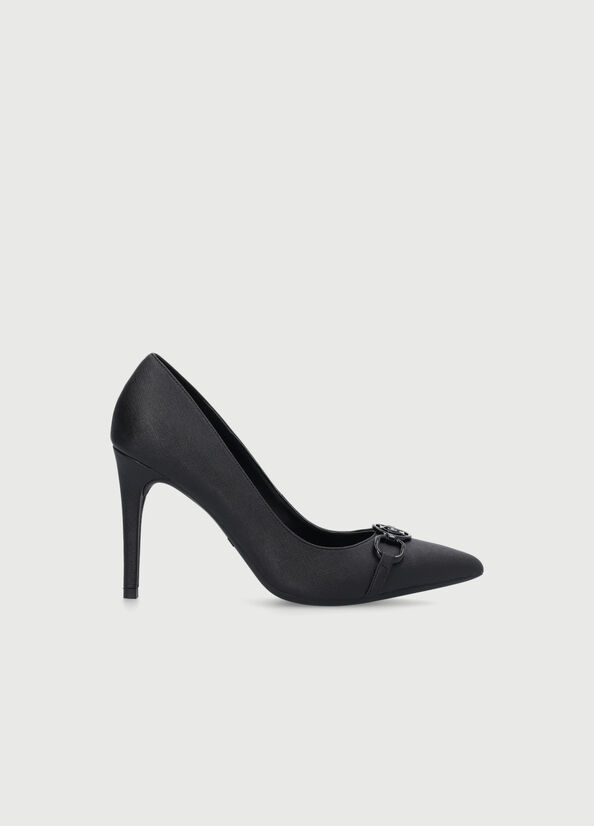 Black Women's Liu Jo With Logo High Heels | FZI-589624