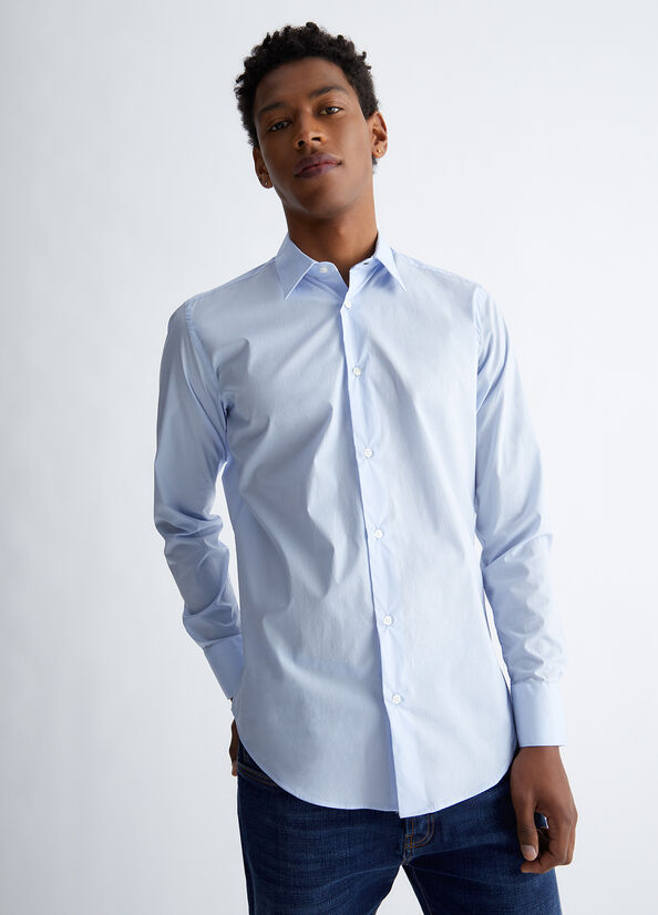 Blue Men\'s Liu Jo Slim Fit Shirts | UTL-345261