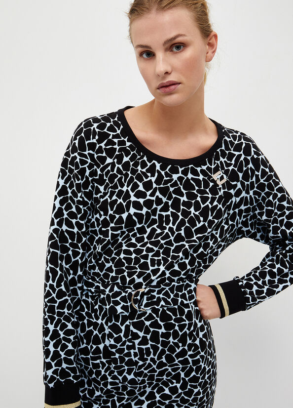 Blue Women's Liu Jo Animal-Print Dress | HGL-578219