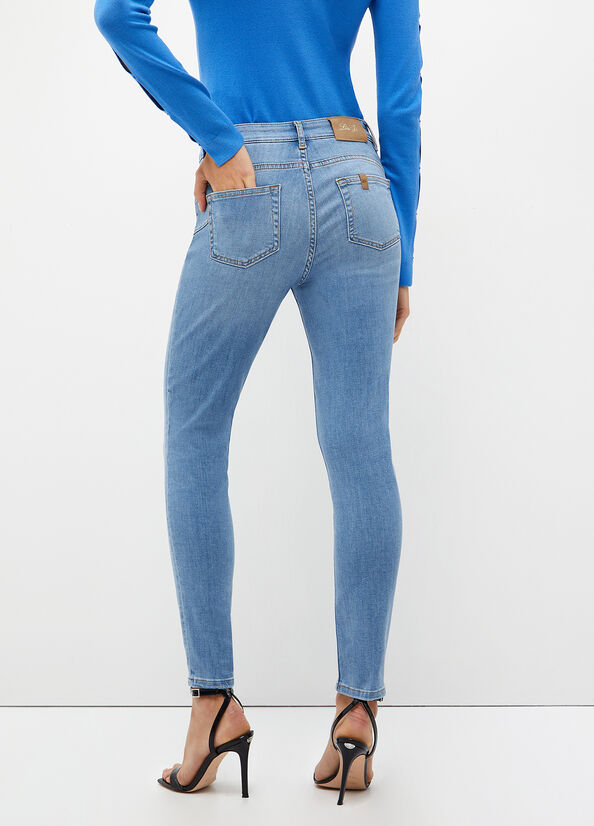 Blue Women's Liu Jo Bottom Up Skinny Jeans | PCK-243597