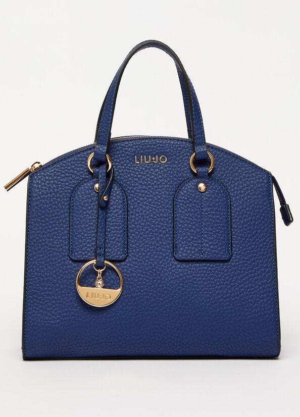 Blue Women's Liu Jo Eco-Friendly With Charm Handbag | RQX-035189