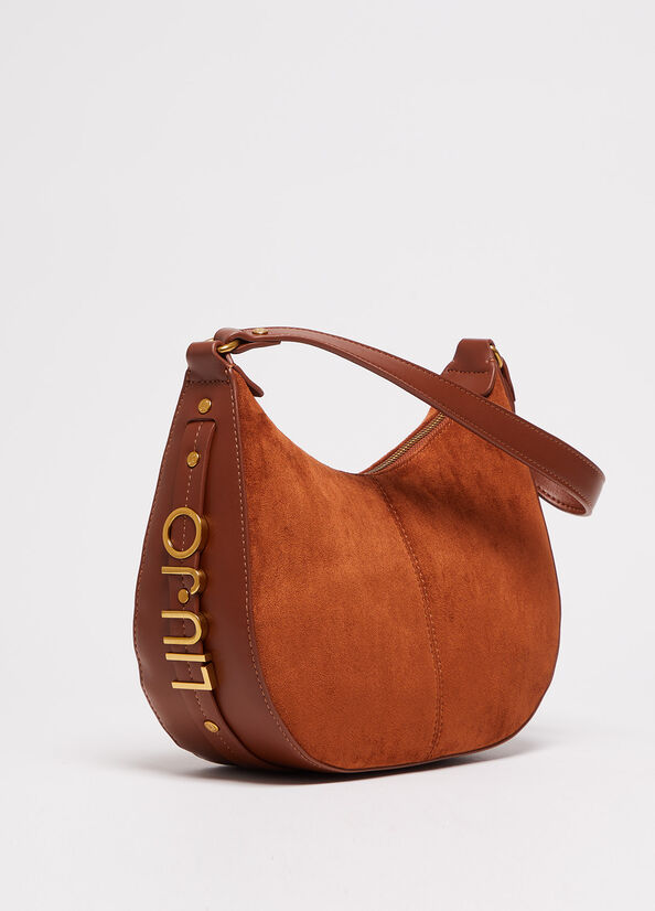 Brown Women's Liu Jo Suede Crossbody Bags | QVL-739684