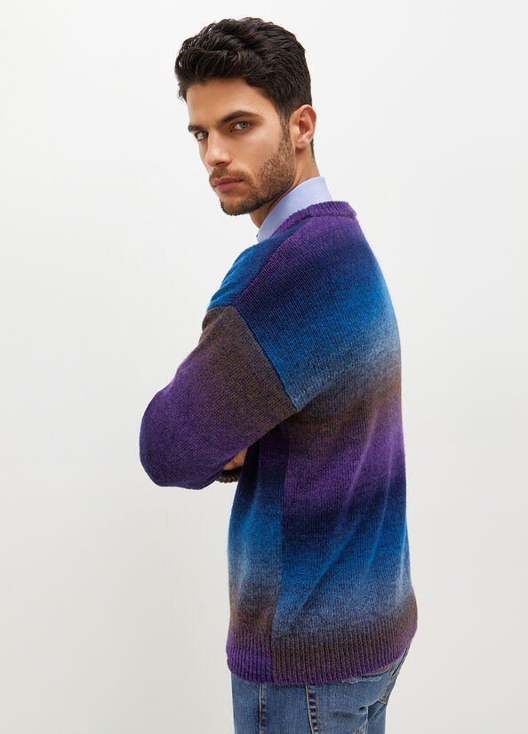 Dark Blue Men's Liu Jo Gradient Sweaters | QVC-128306