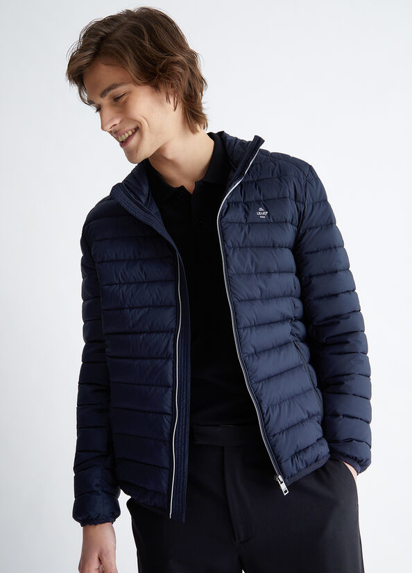 Dark Blue Men\'s Liu Jo Padded Jackets | NUQ-451326