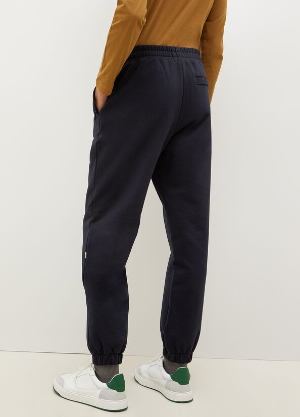 Dark Blue Men's Liu Jo Plush Joggers Pants | UYW-713902