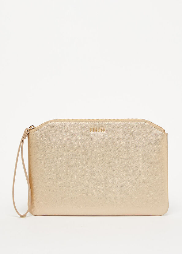 Gold Women's Liu Jo Eco-Friendly Clutch Bag | CAH-490715