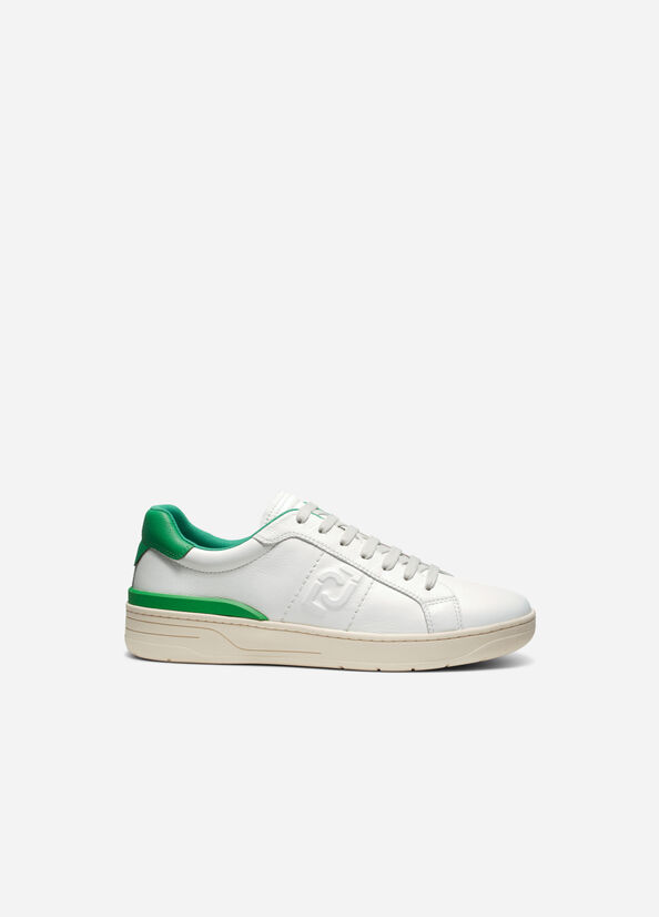 Green Men's Liu Jo Leather And Suede Sneakers | JCK-459361