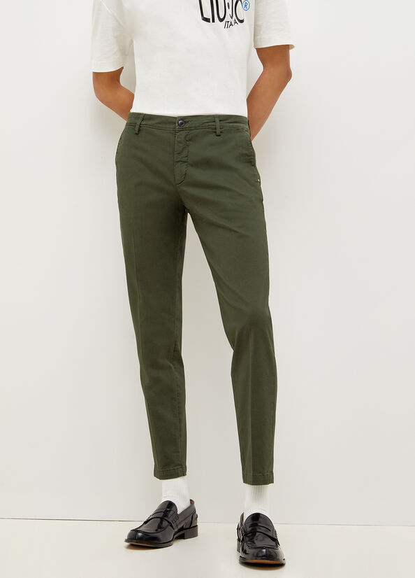 Green Men\'s Liu Jo Super Slim Chino Pants | DHB-468395