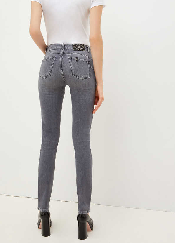 Grey Women's Liu Jo Eco-Friendly Slim-Fit Jeans | HZA-294176