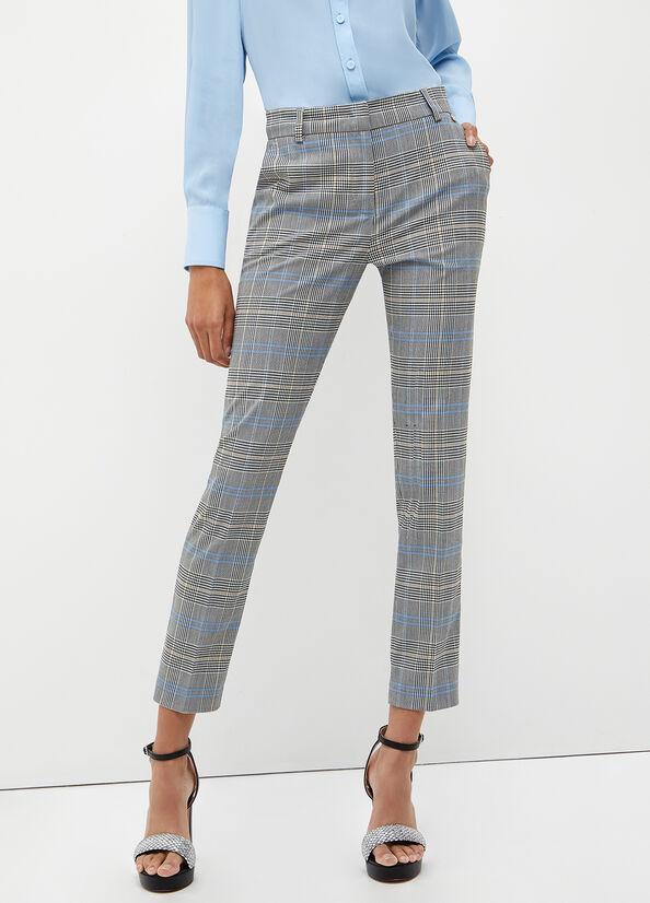 Grey Women\'s Liu Jo Glen Plaid Pants | AVQ-218605