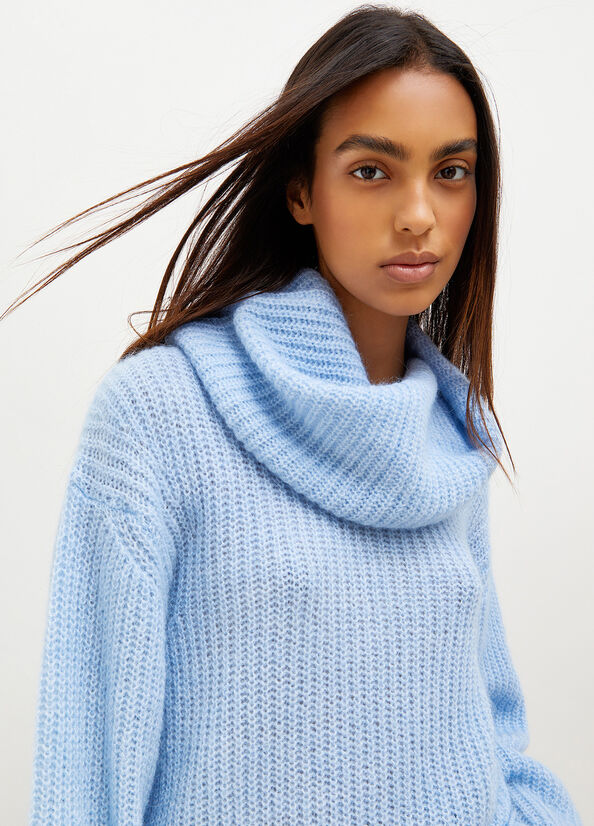 Light Blue Women's Liu Jo Wool Blend Sweaters | LBQ-503942