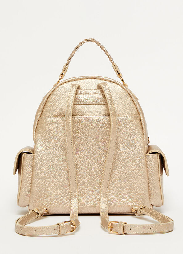 Light Gold Women's Liu Jo Eco-Friendly Backpacks | OJF-530268