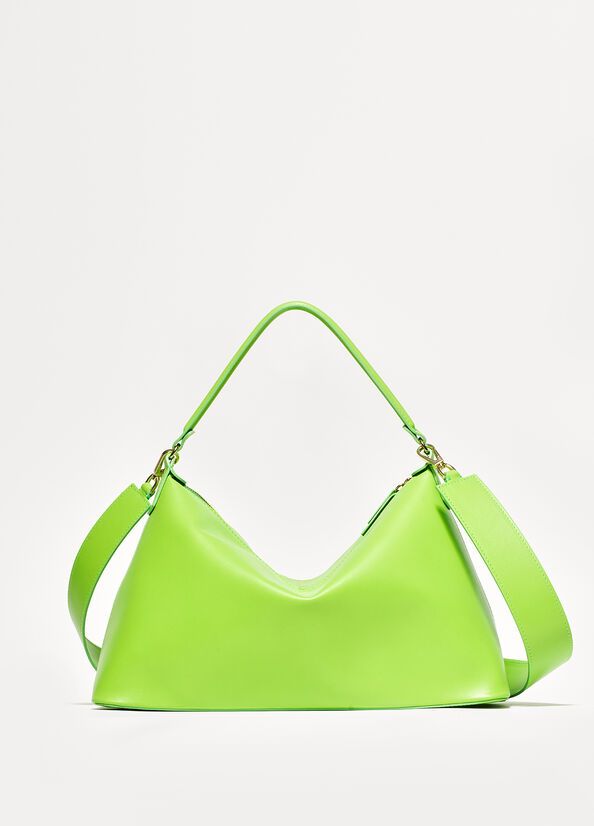 Light Green Women\'s Liu Jo Genuine Leather Large Hobo Crossbody Bags | WZG-836015