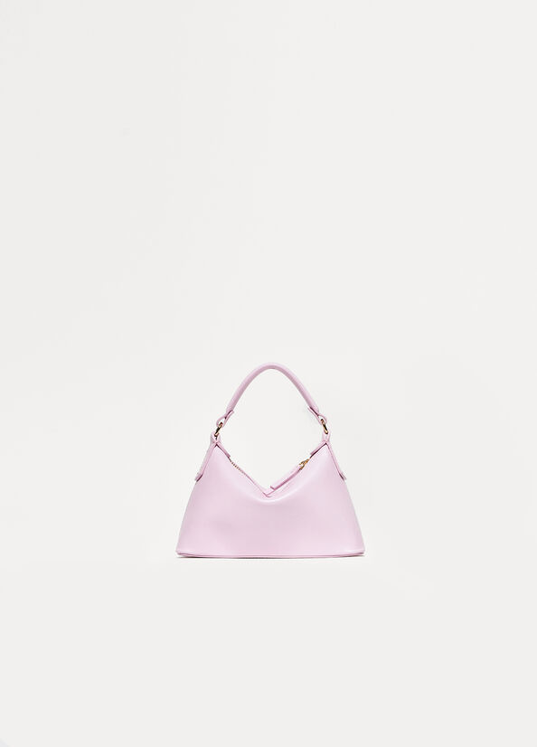 Light Pink Women's Liu Jo Leather Mini Hobo Crossbody Bags | ZDL-375029