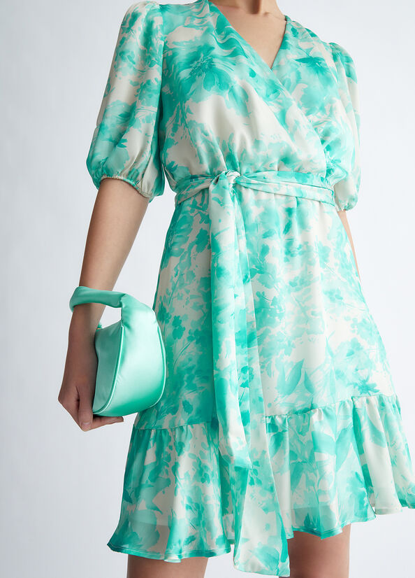 Light Turquoise Women's Liu Jo Floral Formal Dress | ZAR-026875