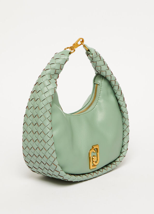 Mint Women's Liu Jo Braided Shoulder With Logo Shoulder Bags | WIG-290318