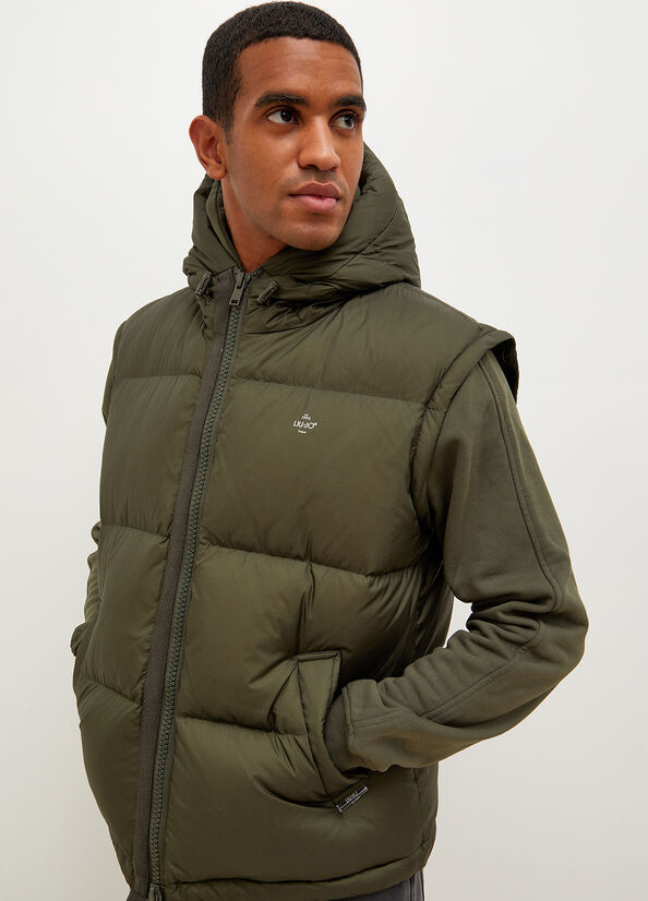 Olive Men's Liu Jo Hodded Down s Jackets | FPL-049275