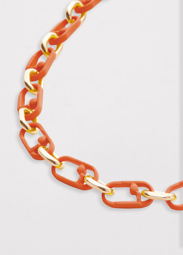 Orange Women's Liu Jo Monogram Necklace Jewelry | DOT-897354