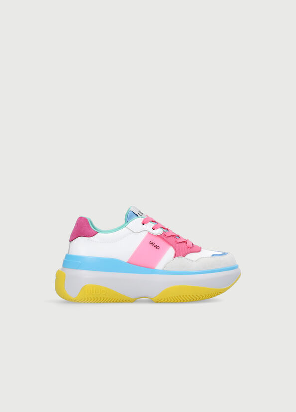 Pink Women's Liu Jo Chunky Multicoloured Sneakers | GKO-956801